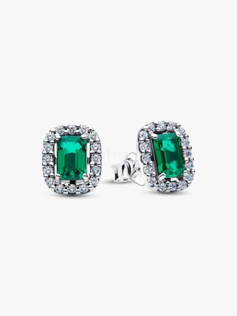 Pandora Sparkling Rectangular Stud Earrings